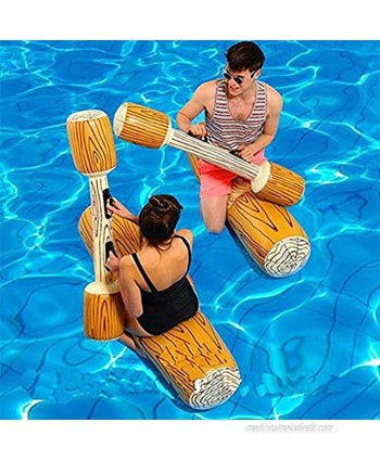 RITONS 2 Pcs Set Inflatable Floating Row Toys Adult Children Pool Party Water Sports Games Log Rafts to Float Toys