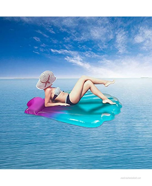 Shell Pool Float for Adult Inflatable Scallop Pool Float Red Beach Lounger Air Mattress Adult Swimming Ring Water Summer Party Toys150x150x16cm