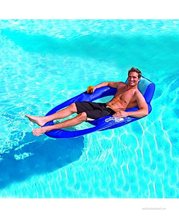 SwimWays Spring Float Recliner XL Extra Large Swim Lounger for Pool or Lake