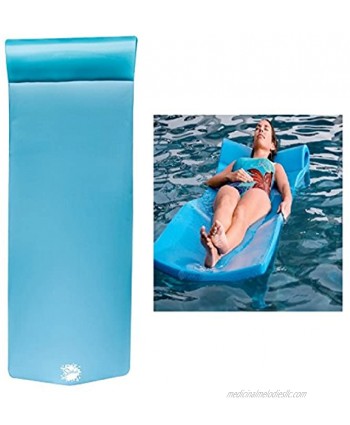 TRC Recreation Splash 70 Inch Full Size Foam Raft Lounger Swimming Pool Float Marina Blue