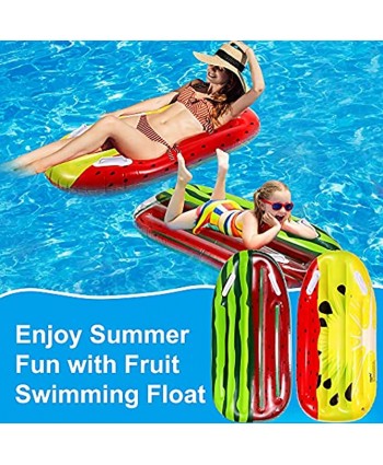 2 Pack Inflatable Boogie Board for Kids Fun Inflatable Fruits Swim Surfboards Pool Float for Outdoor Beach Water Toys Party Supplies