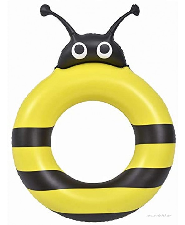27.5 Black and Yellow Inflatable Bumblebee Pool Ring Float