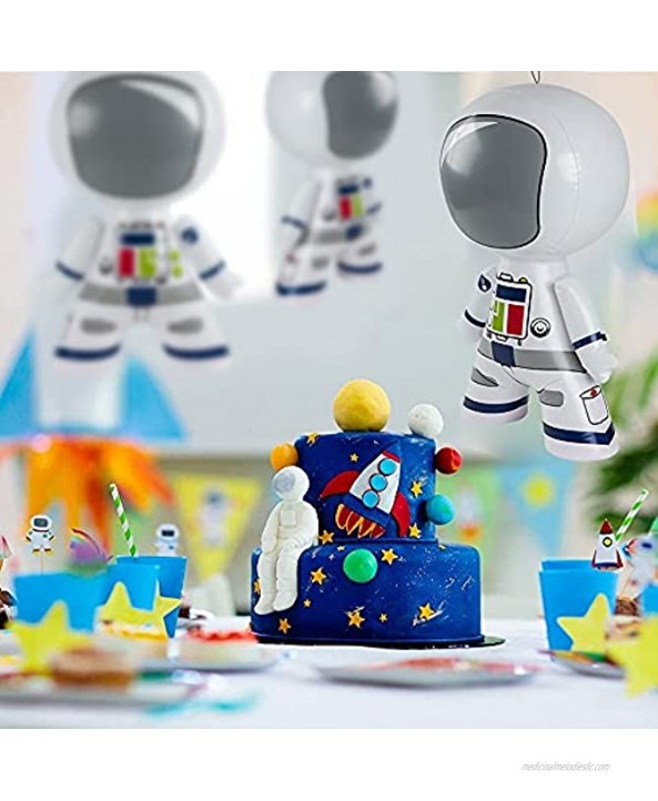 ArtCreativity 21 Inch Astronaut Inflates Set of 2 Inflatable Astronaut Toys with Hanging Tag Decorations for Outer Space Themed Parties Swimming Pool Toys for Kids Fun Pretend Play Accessories