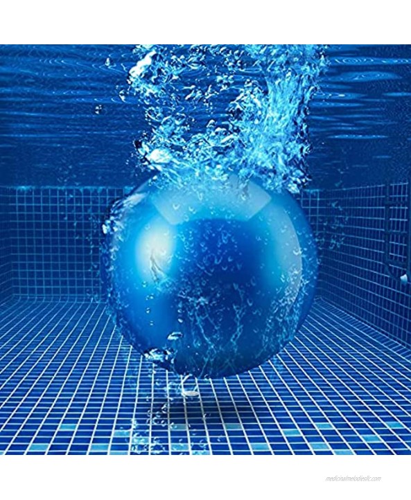 Ball Game for Pool Swimming Float Toy Balls 9 Inch Inflatable Pool Balls with Hose Adapter for Under Water Passing Buoying Dribbling Diving and Pool Games for Teens Kids or Adults Blue