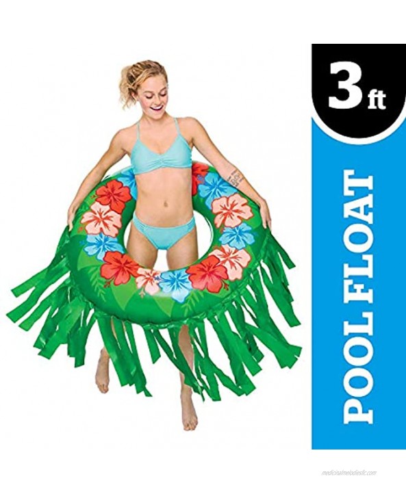 BigMouth Inc. Giant Hula Skirt Pool Float – Gigantic 3 Foot Pool Float Funny Inflatable Vinyl Summer Pool or Beach Toy Makes a Great Gift Idea Patch Kit Included Holds up to 200 lbs