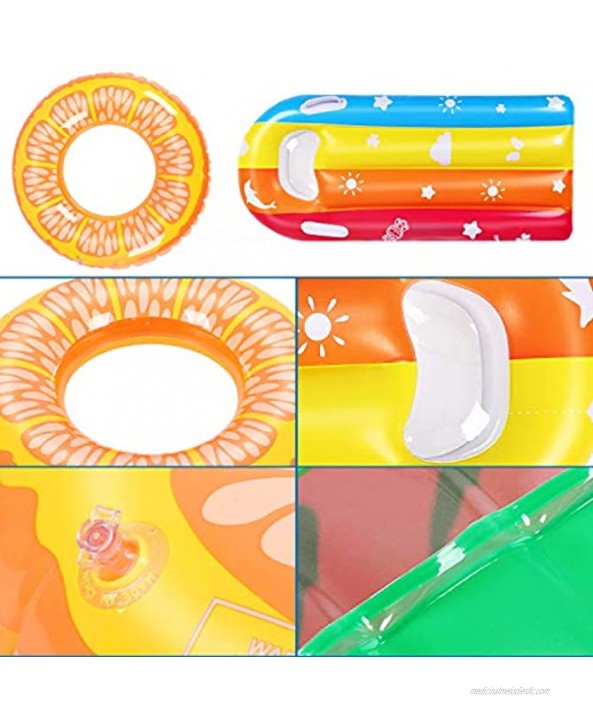 Biulotter Swimming Rings for Kids Fruit Pool Float Swim Tube Ring Inflatable Pool Floats Swim Pool Party Inner Tube for Kids 3 Style Summer Pool Toy for Fun