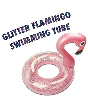 Boxgear Inflatable Float Glitter Sequin Animal Pool Floats Swimming Pool Ring Pool Inflatables for Kids and Adults Pool Toys Inflatable Flamingo Pool Float Water Float