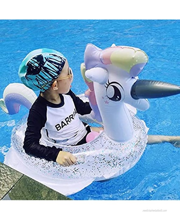 CICITOYWO Toddler Pool Floats Kids Inflatable Float Raft with Handle Water Swim Beach Floaties Toys Party Supplies Baby Swimming Ring for 2-8 Years Old Kid