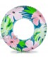 COLOAPT Inflatable Pool Floats 35.4 inches Floating Ring for Kids and Adults Swimming Ring with Plants and Flowers Pool Tubes for Lake Beach Party and Gift