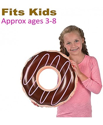 Donut Pool Floats 2 Pack 22" for Kids Ages 3-8 Donut Inflatables Floaties Pool Floats for Kids for Donut Party Supplies & Decorations Donut Grow Up Candyland Two Sweet Ice Cream Themed Birthday