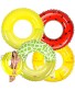 FiGoal 4 Pack Summer Swimming Float Semi Circle with Melon Orange Lemon and Watermelon Swimming Pool Ring Funny Pool Tube Toys for Summer Water Parties Outdoor Water Activities