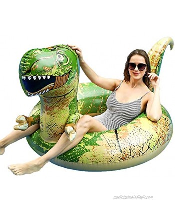 FindUWill 62'' Dinosaur Pool Floats Inflatable Pool Floaties Swimming Rings Tube Pool Float Summer Beach Toys for Adults and Kids