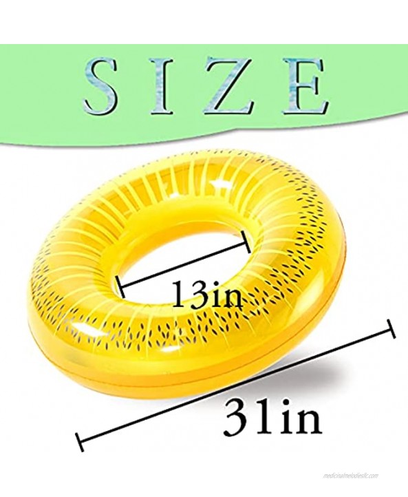 FindUWill Inflatable Pool Floats 4 Pack Fruit Swim Tubes Rings Beach Swimming Toys for Kids Adults Fun Water Raft Floaties Toddlers