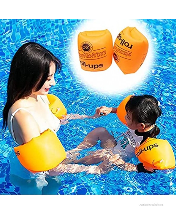 Floaties Inflatable Swim Arm Bands Rings Floats Tube Armlets for Kids and Adult,Rings Floater Sleeves 4 Pack