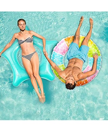 Inflatable Pool Float Five-Pointed Star Swim Ring Tube Toys for Kids Adults Swimming Pool Outdoor Beach Party