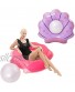 Inflatable Pool Floats Cute Seashell Pool Tube with Ball 2 Pack ,Pool Toys for Swimming Pool Party Water Fun for Kids Adults raft floaties Lounge Raft