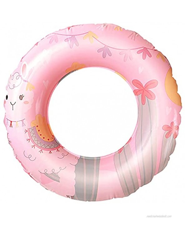 Inflatable Pool Floats for Children Kids 2 Pack Swim Ring Tube Toys for Swimming Pool Outdoor Beach Party Alpaca Pattern