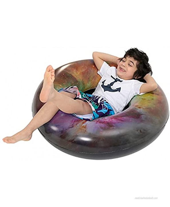 Inflatable Pool Floats Swim Tubes Rings for Kids Galaxy Pool Tubes Toys Pool Floats Ring Toys with Raft Lounger Beach Water Toys Party Supplies for Kids Adults