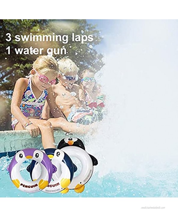 Inflatable Pool Tube for Kids 3 Packs Penguin Swim Ring Pool Floats Party Toys for Swimming Pool Party Decorations
