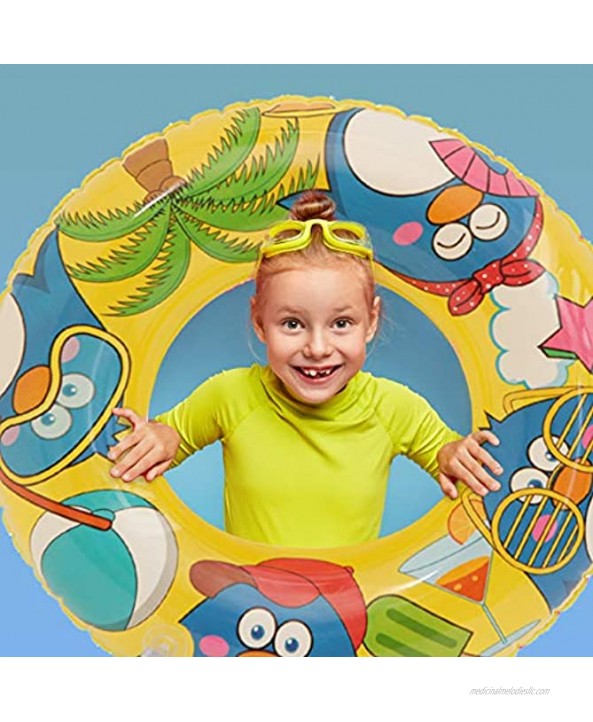 Inflatable Pool Tubes for Kids Flamingo Swimming Ring for Toddlers Cactus Swim Tube Funny Pool Party Toys for Children
