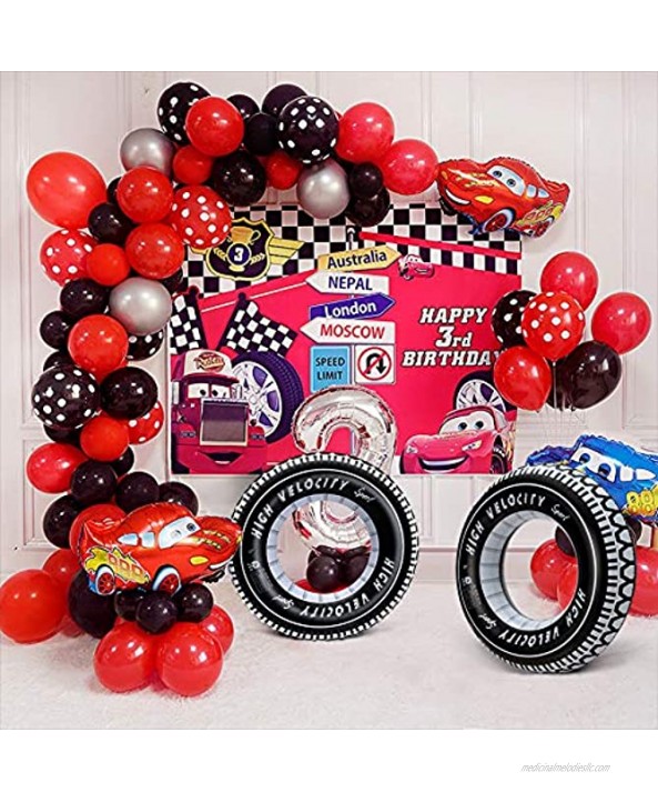 Inflatable Tire Tubes Pool Floats for Adults Kids Tire Swimming Rings River Raft Truck Race Car Themed Birthday Party Supplies Decorations 4Pack