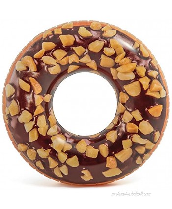 Intex Nutty Chocolate Donut Inflatable Tube with Realistic Printing 45" Diameter