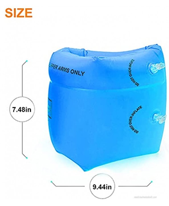 MUSERAY Inflatable Swim Rollup Arm Bands Kids arm floaties,Float Sleeves Swimming Armbands for Children and Adult（4Pack）