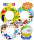 Ocean Reef Transparent Swim Rings 24" Assortment with Matty's Toy Stop 16" Beach Ball 3 Pack Styles are Assorted and Vary