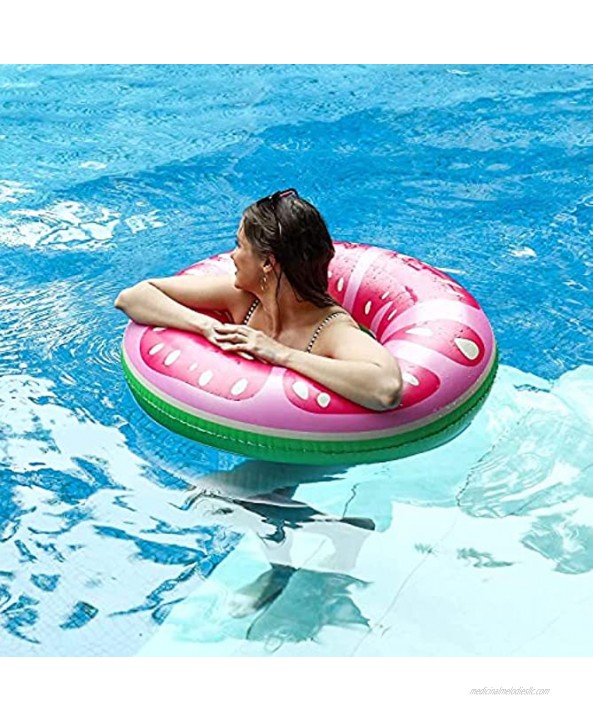 Parentswell Inflatable Pool Floats Fruit Floaties Swim Tube Rings 32.5in Inflatable Fruity Pool Swim Tubes 3Pcs Swimming Rings Pool Toys Kiwi Fun Beach Water Lounger Party for Kids and Adults