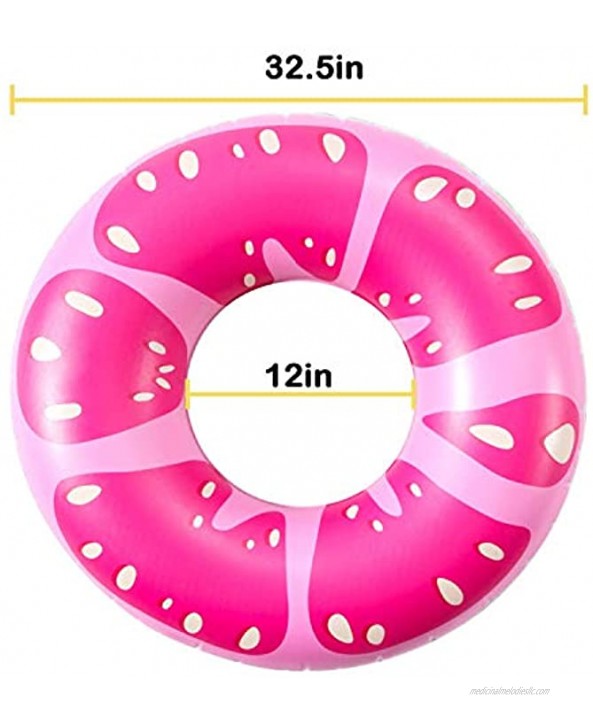 Parentswell Inflatable Pool Floats Fruit Floaties Swim Tube Rings 32.5in Inflatable Fruity Pool Swim Tubes 3Pcs Swimming Rings Pool Toys Kiwi Fun Beach Water Lounger Party for Kids and Adults