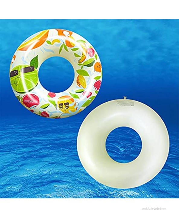 Swimming Rings Pool Floats Floaties Inflatable Fun Water Toys for Summer Swimming Pool Parties Swimming Floaties for Kids and Adults