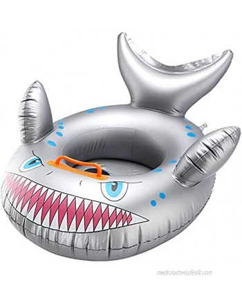 Toddler Pool Floats Inflatable Kids Water Float Ring with Handle Safe Material and Soft Seat Baby Swimming Ring for Under 1 Year Old Kids Shark
