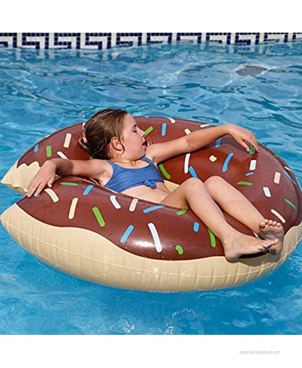Wemaker Donut Pool Floats Donut Inflatable Pool Float Swim Raft Rings Tubes Single for Summer Beach or Pool