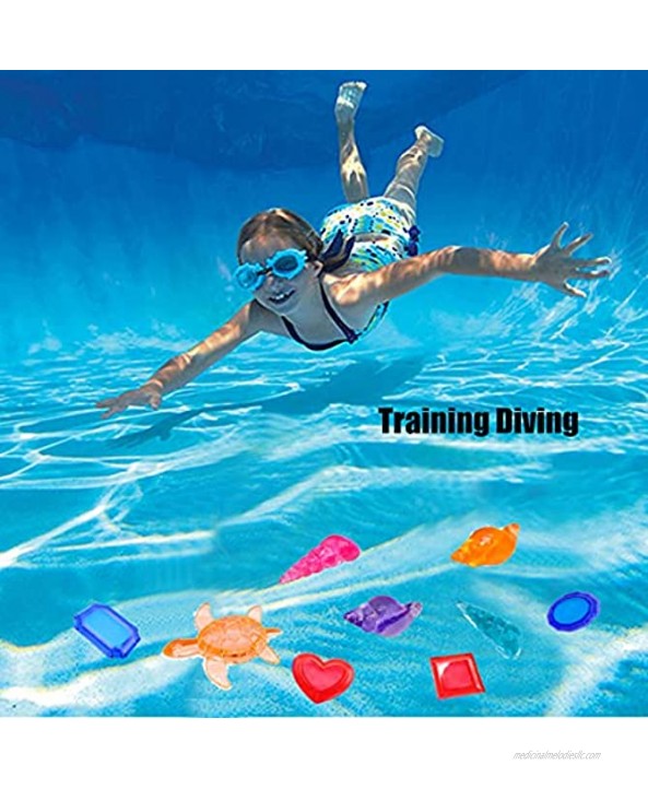 24Pcs Big Dive Gem Pool Toys Colorful Pool Diving Gems Toys Summer Dive Gems Pool Sinking Toys Pool Dive Toys Swimming Toys Pirate Pool Dive Toys Diving Pool Toys for Kids Teens and Adults