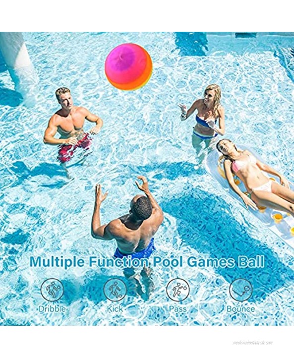 3 Pieces Swimming Pool Toys Ball 8.6 Inch Pool Games Ball Underwater Game Swimming Accessories for Teens and Adults Under Water Passing Dribbling Buoying Diving