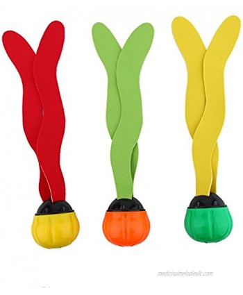 Diving Toys 3pcs Swimming Pool Toys Sea Plant Shape Underwater Fun Toys for Swimming Training