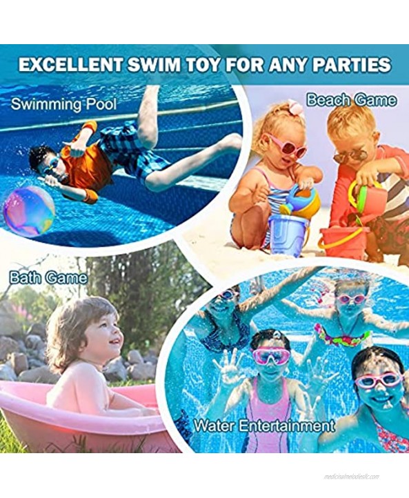 FLY2SKY Swimming Pool Ball Toys with Hose Adapter for Underwater Balls Passing Dribbling Diving Pool Toy for Kids 8-12 Teens Adults Ball Swimming Accessories Pool Game for Summer Gift Pool Party