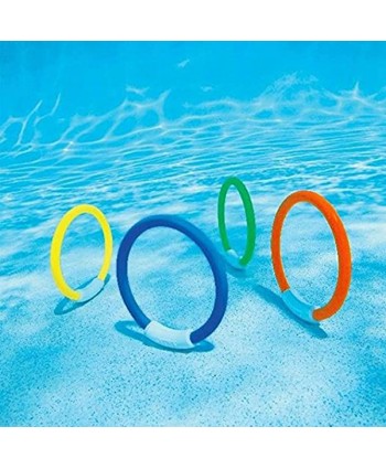Fullsexy Underwater Swimming Pool Diving Rings Diving Sticks Toys for Kids Gift Set Training Dive Rings Sticks Toys for Learning to Swim B1