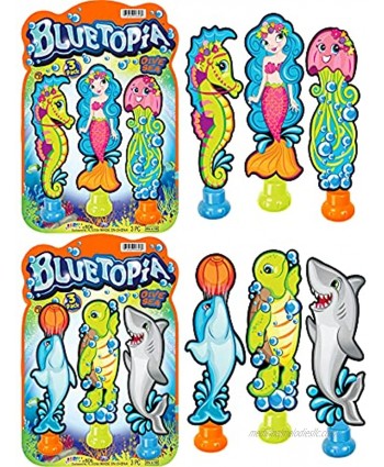 JA-RU Bluetopia Diving Toys 2 Packs Diving Toys Swimming Pool Dive Toys Gem Diving Training Toy Sinker for Kids Summer Toys Pool Accessories Dive Crystals Party Favors. Plus 1 Sticker. 806-2s