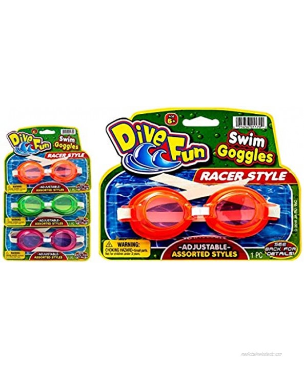 Kids Swimming Goggles 3 Pack Assorted Styles Soft Training Leak-proof Goggles for Kids Summer Pool & Sea Swim Great for Kids & Boys and Girls. Swimming Googles Set. Plus 1 Bouncy Ball 1170-3p