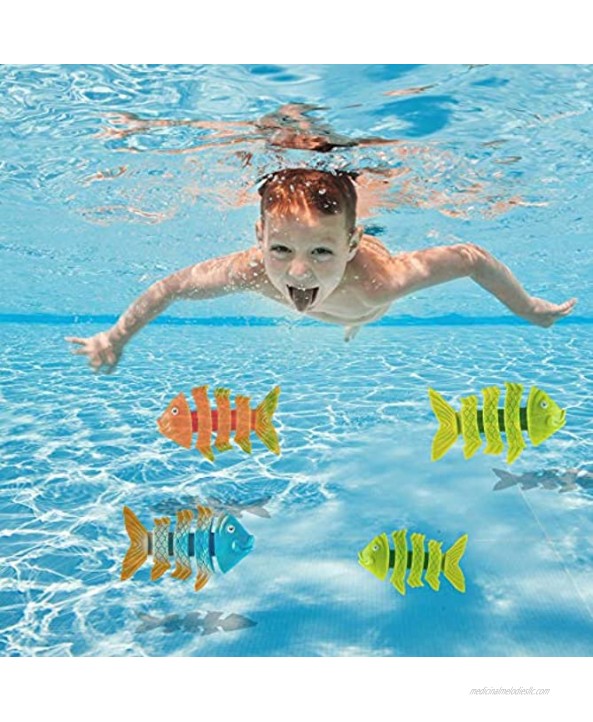 Prextex 24 Piece Diving Toy Set Summer Fun Underwater Sinking Swimming Pool Toy for Kids