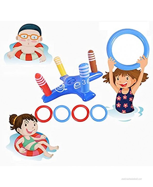 Tekaymod 8-12 Years Old Children’s Pool Toys Water Games Floating Pool Ring with 4 Rings Suitable for Adult and Family Billiard Games Multiplayer Pool Games Children’s Family Pool Toys