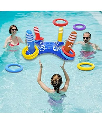 The Only One 4 Pcs Ring Toss Pool Game Toys for Adult & Kids Floating Swimming for Water Pool Game & Family Pool Toys