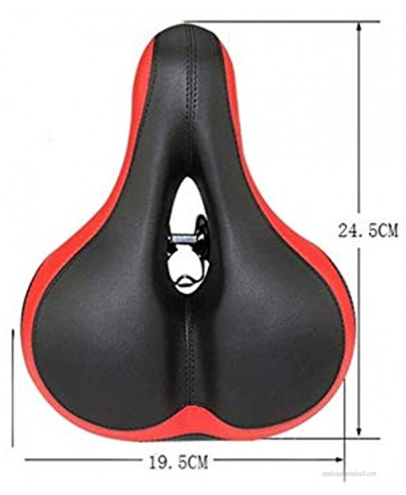 CHXW Bicycle Mountain Bike Seat Cushion Thickening Widening Cushion Riding Equipment Shock Absorber Spring Saddle Color : White
