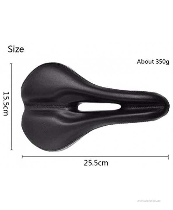 CHXW Bicycle Saddle Mountain Road Bike Saddles MTB Bicycle Seat Soft Steel Hollow Seats Saddles Bicycle Accessory Color : Black