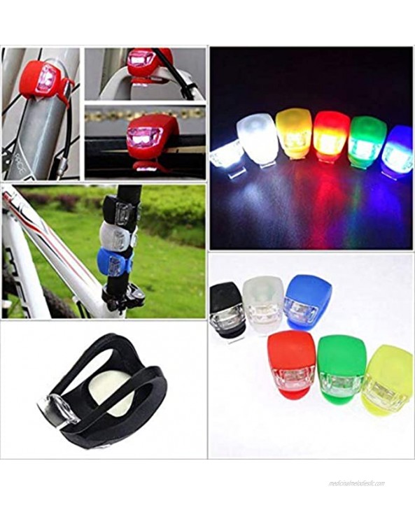 grocery store Heyingying525135 Bicycle Lights Silicone Lamp Holders Front and Rear Bicycle Lights Waterproof Bicycle Accessories Carry Color : Green Green Light