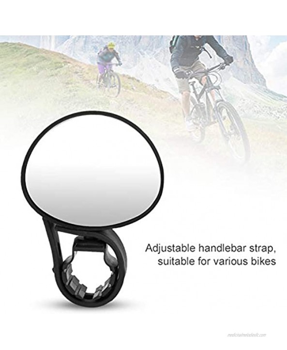 WESE Bike Back View Mirror Sturdy and Durable Multiple Adjustment Holes Bicycle Handlebar Rearview Mirror Shatterproof Treatment,for Bicycle for Ride Bike