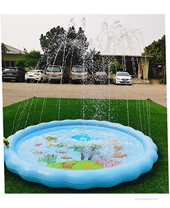 3-in-1 Splash Pad Water Toy Sprinkler Mat Pool for Kids Toddlers 68 Outdoor Toys Kiddie Baby Swimming Pools Backyard Trampoline Lawn Games Infant Wading Pool Slide Water Play for Ages 1 12