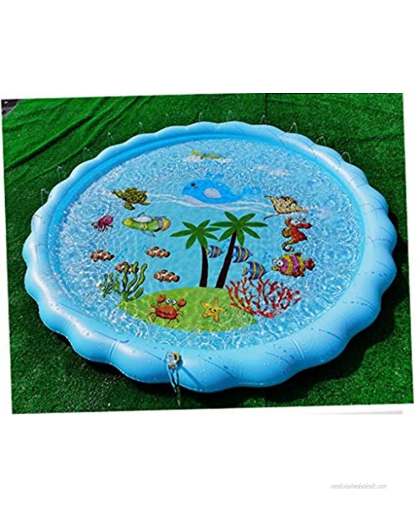 3-in-1 Splash Pad Water Toy Sprinkler Mat Pool for Kids Toddlers 68 Outdoor Toys Kiddie Baby Swimming Pools Backyard Trampoline Lawn Games Infant Wading Pool Slide Water Play for Ages 1 12