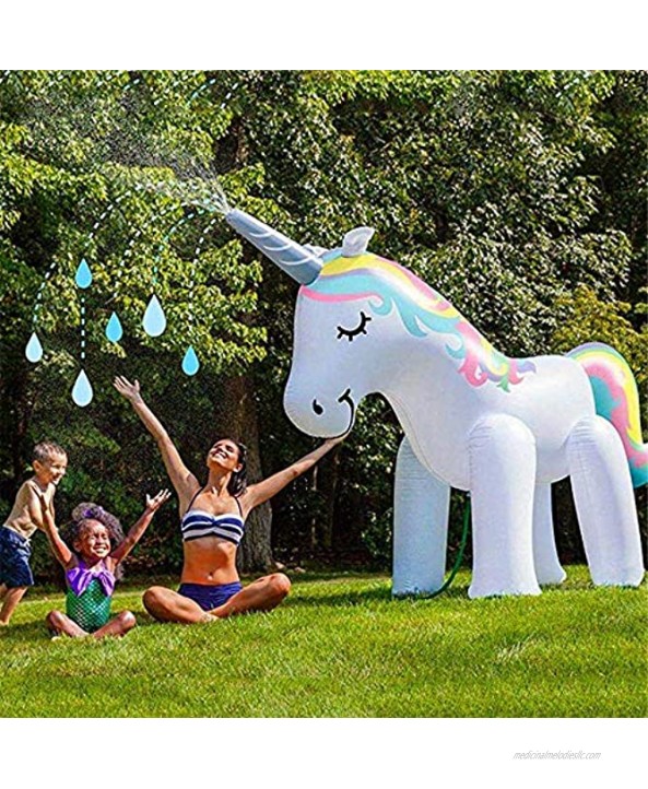 5.3 ft High Unicorn Sprinkler Inflatable Water Toys for Outside with Packing Box,PenBan Kids Water Sprinklers for Backyard,Fun Sprinkler for KidsUnicorn Sprinkler
